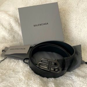 Black croc Balenciaga belt